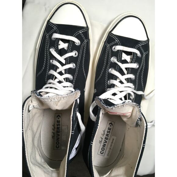 Converse Chuck 70 High Black/Black/Egret Canvas Men 11.5 / W 13.5 - Picture 2 of 11